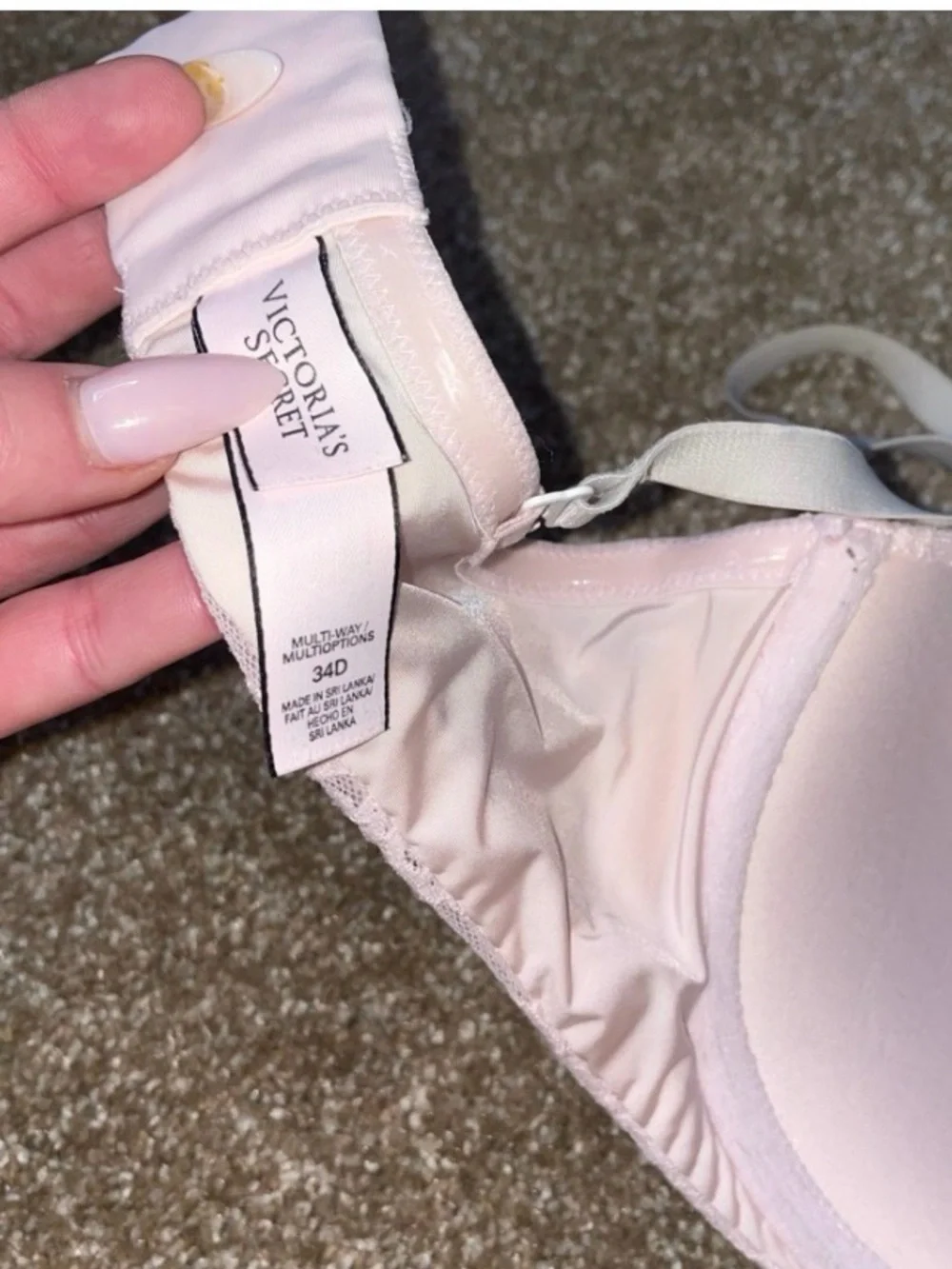 Victoria's Secret Lace Push-Up Bra in Light Lavender Pink 34D multi-wear